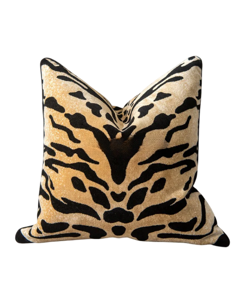 Luxury Tiger Print Velvet Pillow Cover – curated by Gia Genevieve